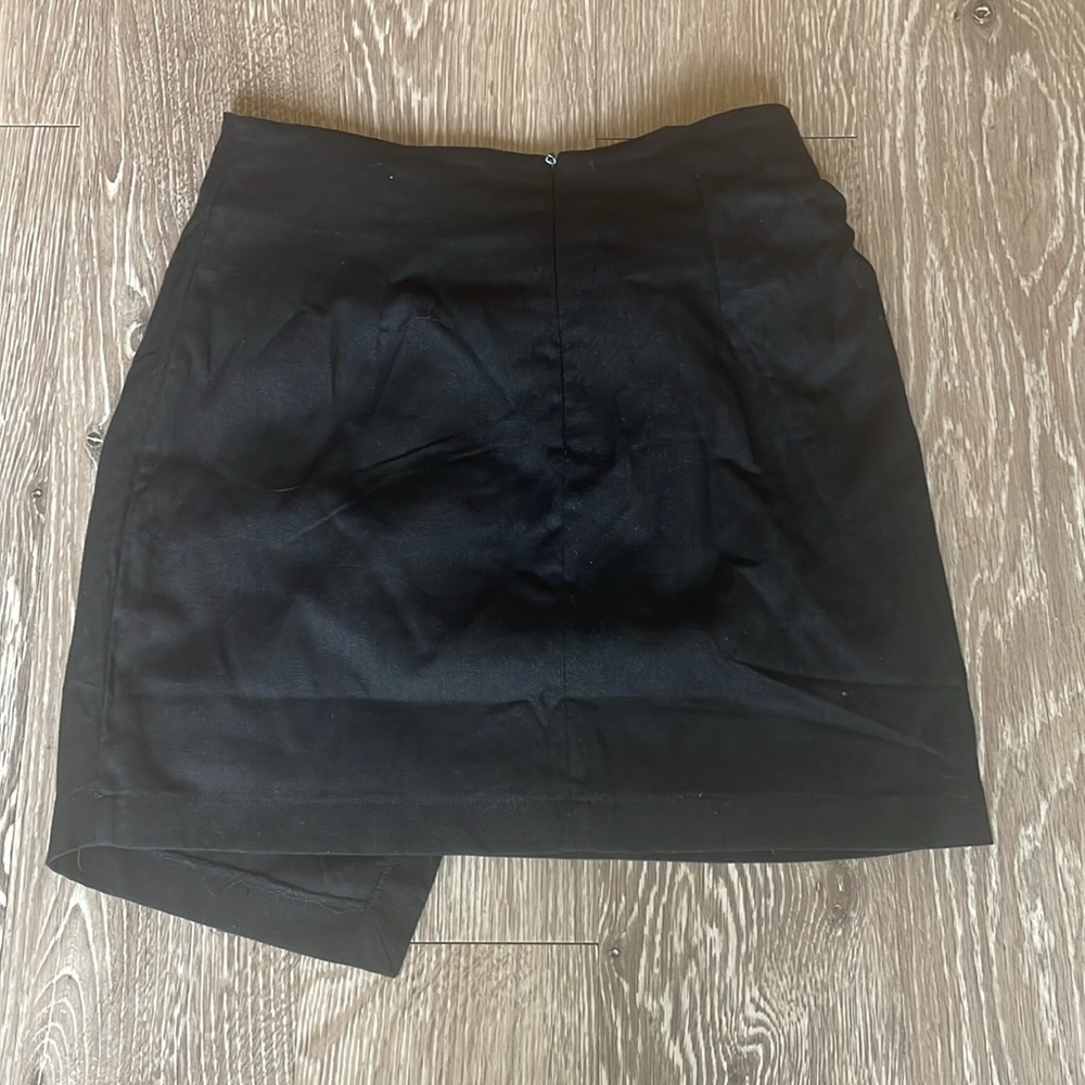 Lulus Don’t Get It Twisted Black Side Tie Mini Skirt - Picture 2 of 4